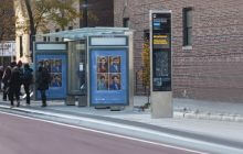 New York SBS wayfinding totem.