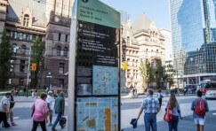 Toronto wayfinding signage totem.