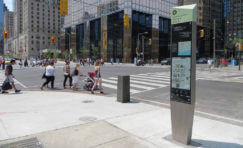 Toronto wayfinding signage totem.